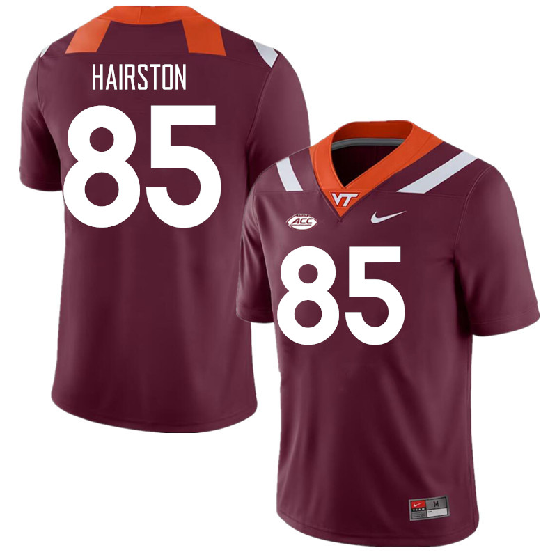 Men #85 Ja'Ricous Hairston Virginia Tech Hokies College Football Jerseys Stitched Sale-Maroon